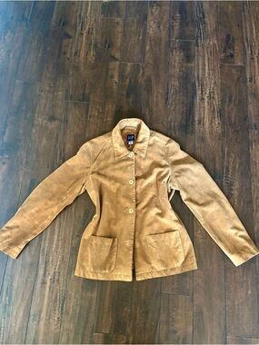 GAP Women's Camel Suede Button Jacket